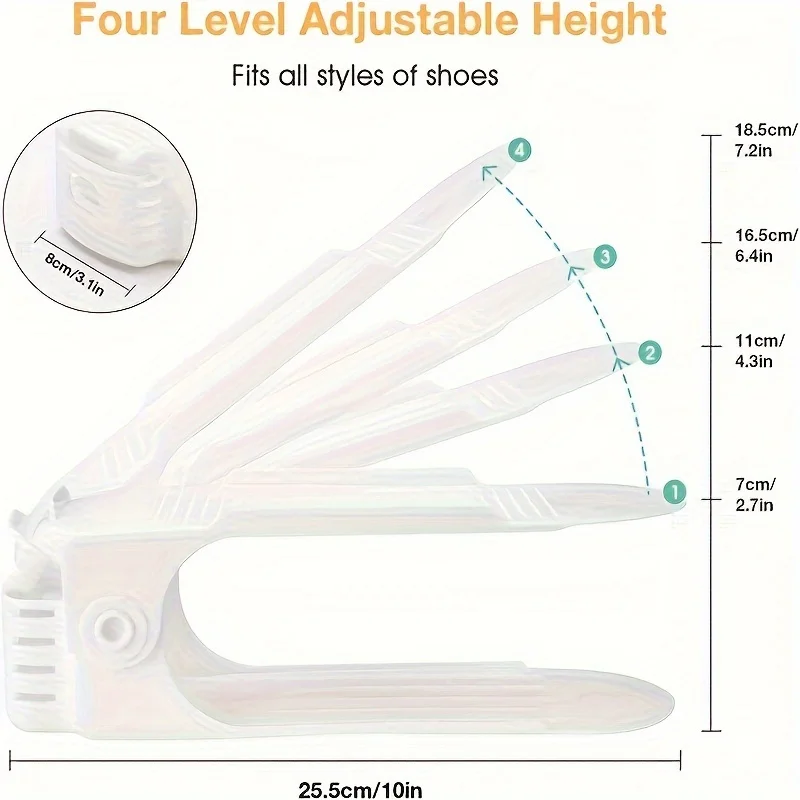 10 шт. регулируемая креативная полка для хранения обуви компактный органайзер