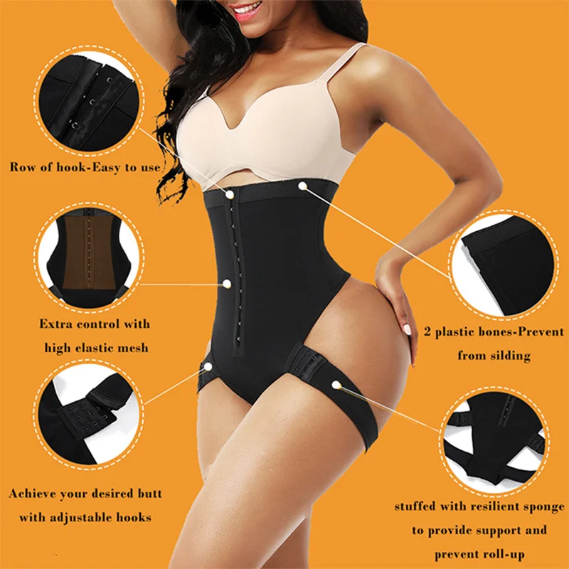 

Trainer High Women Cuff Shapewear Shaper Black Female Hip Lifting Exceptional Underwear Waist Casual for Tummy Pants 2-IN-1