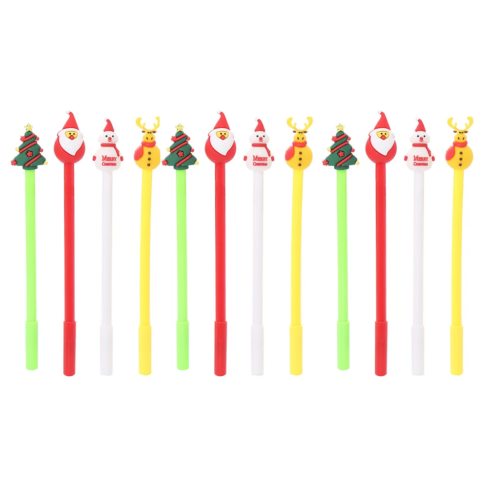

20pcs Christmas Ballpoint Pens Cartoon Santa Elk Snowman Ink Pen Kids Pens Xmas Gift for School Boys Office Supplies
