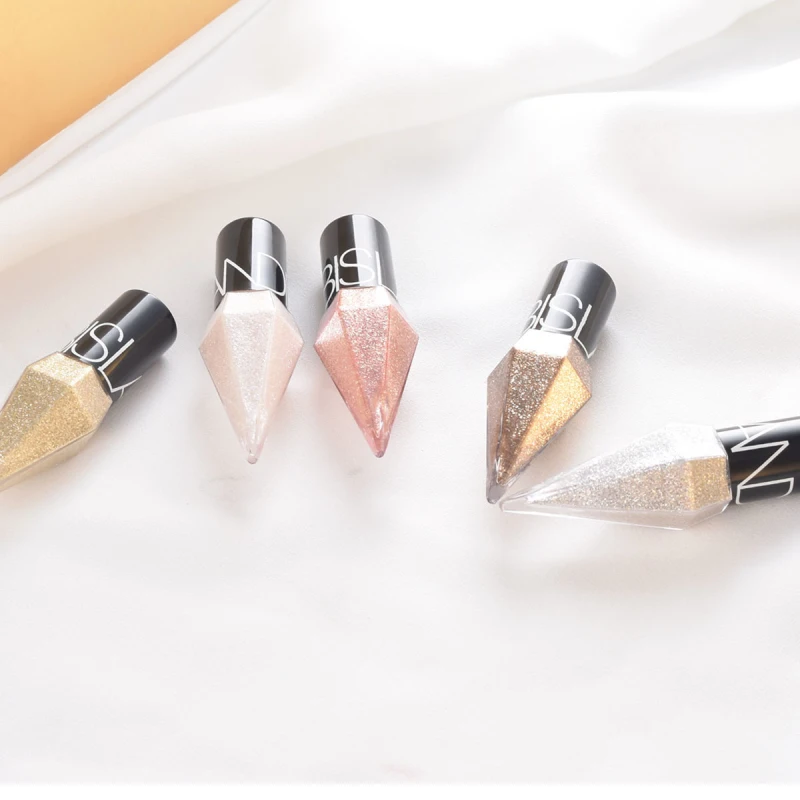 Diamond Shiny Eye Liners Eyeshadow Waterproof Silver Rose Gold Color Glitter Sequins Eyeliner Shadow Makeup Beauty Cosmetics