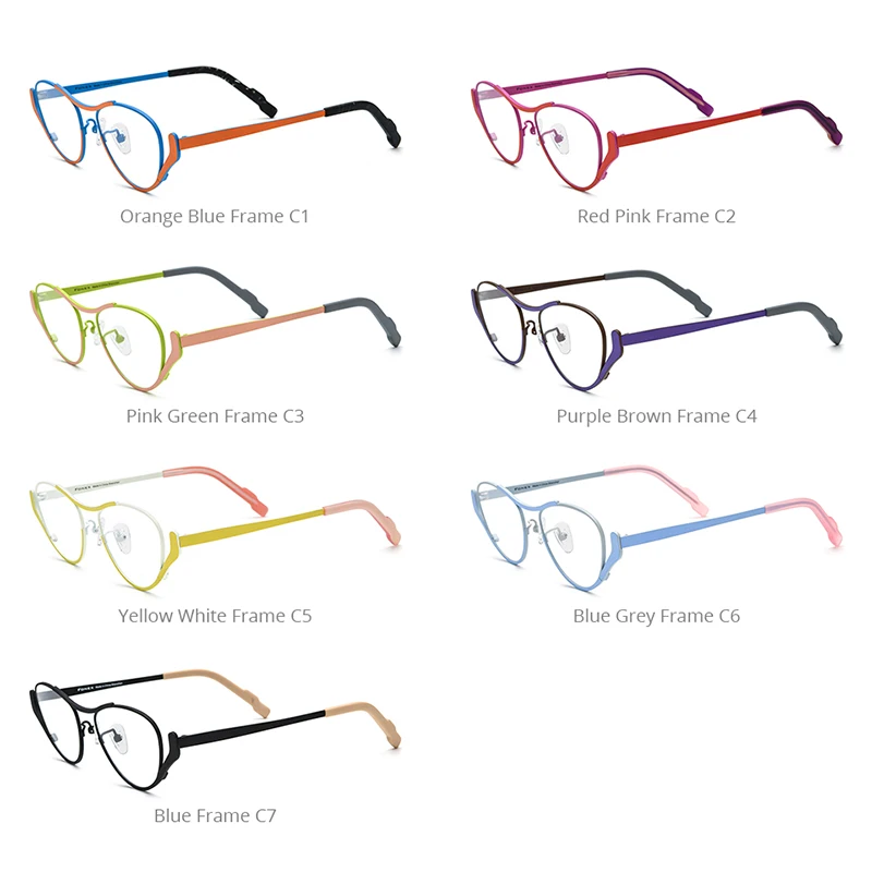 FONEX очки из чистого титана для женщин новинка 2024 мужские модные ретро красочные