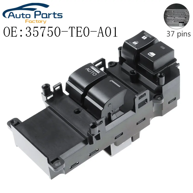 

New 2 Door Power Window Switch For Honda Accord 2008-2012 35750-TE0-A01 35750TE0A01