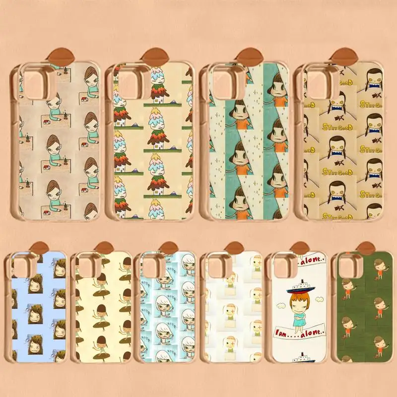 

Art cartoon Yoshitomo Nara Phone Case For iPhone 14 11 12 13 Mini Pro XS Max Cover 6 7 8 Plus X XR SE 2020 Funda Shell