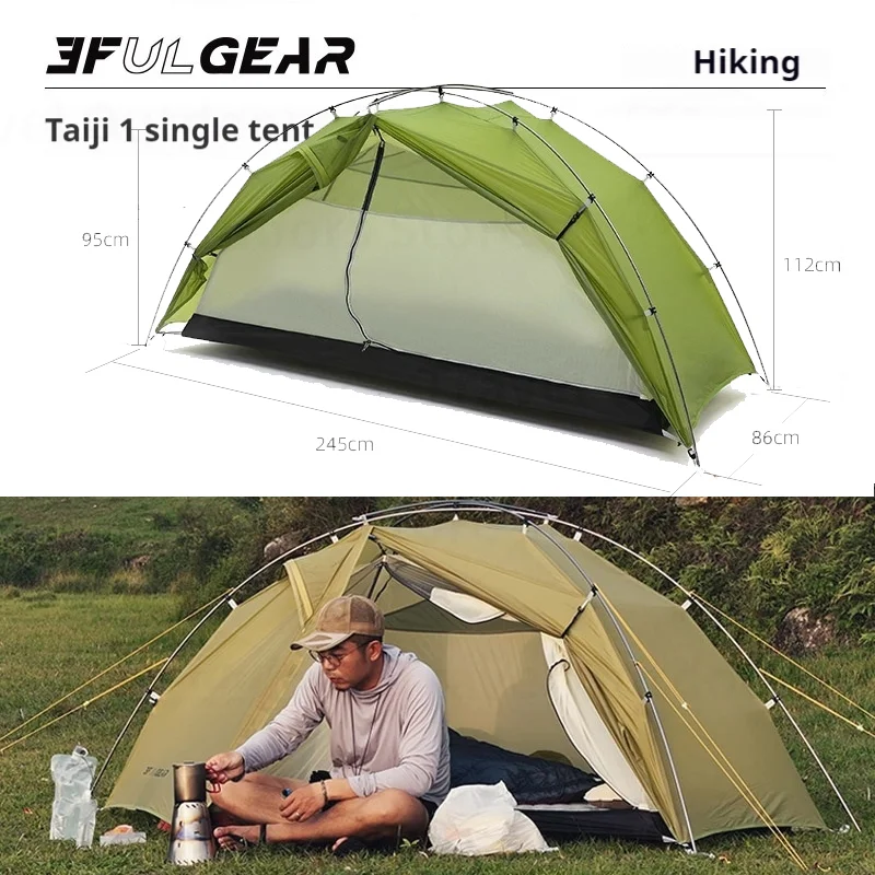 3F UL GEAR Taiji 1 одиночная палатка 2024 новая версия Ультралегкая для кемпинга 3/4 сезон
