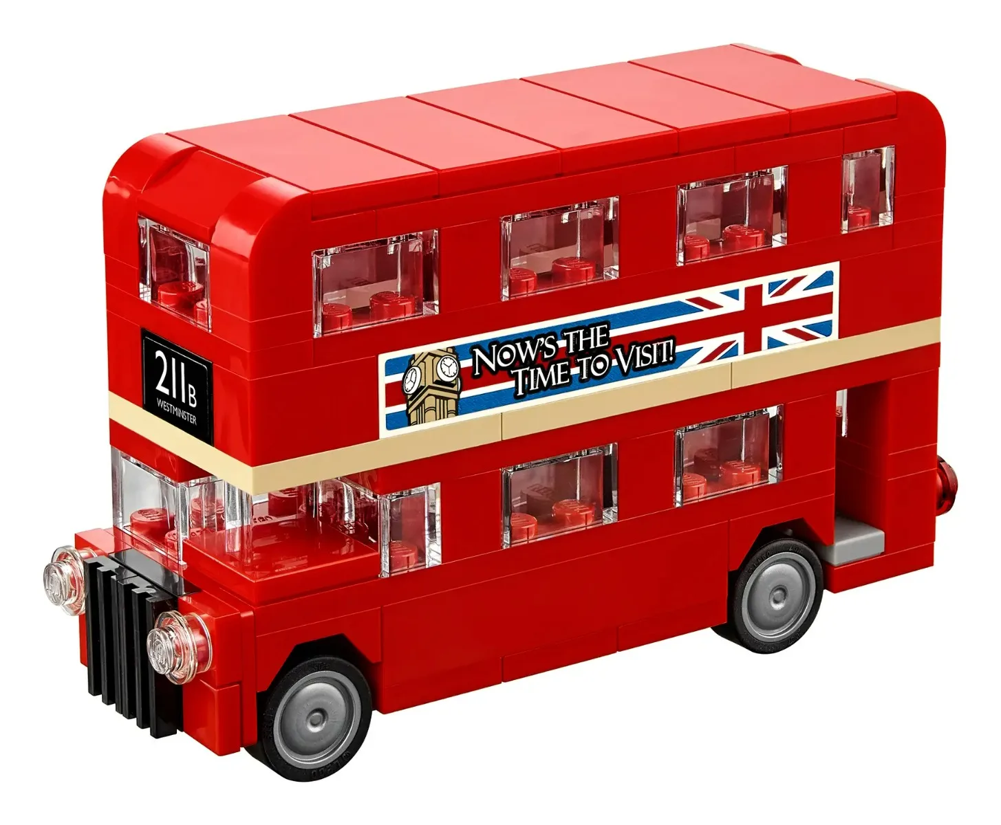 Фото LEGO Creator Double Decker London Bus 40220 Ретро-автобус с поворотными колесами плюс прозрачные окна и световые элементы (118 шт.) №2