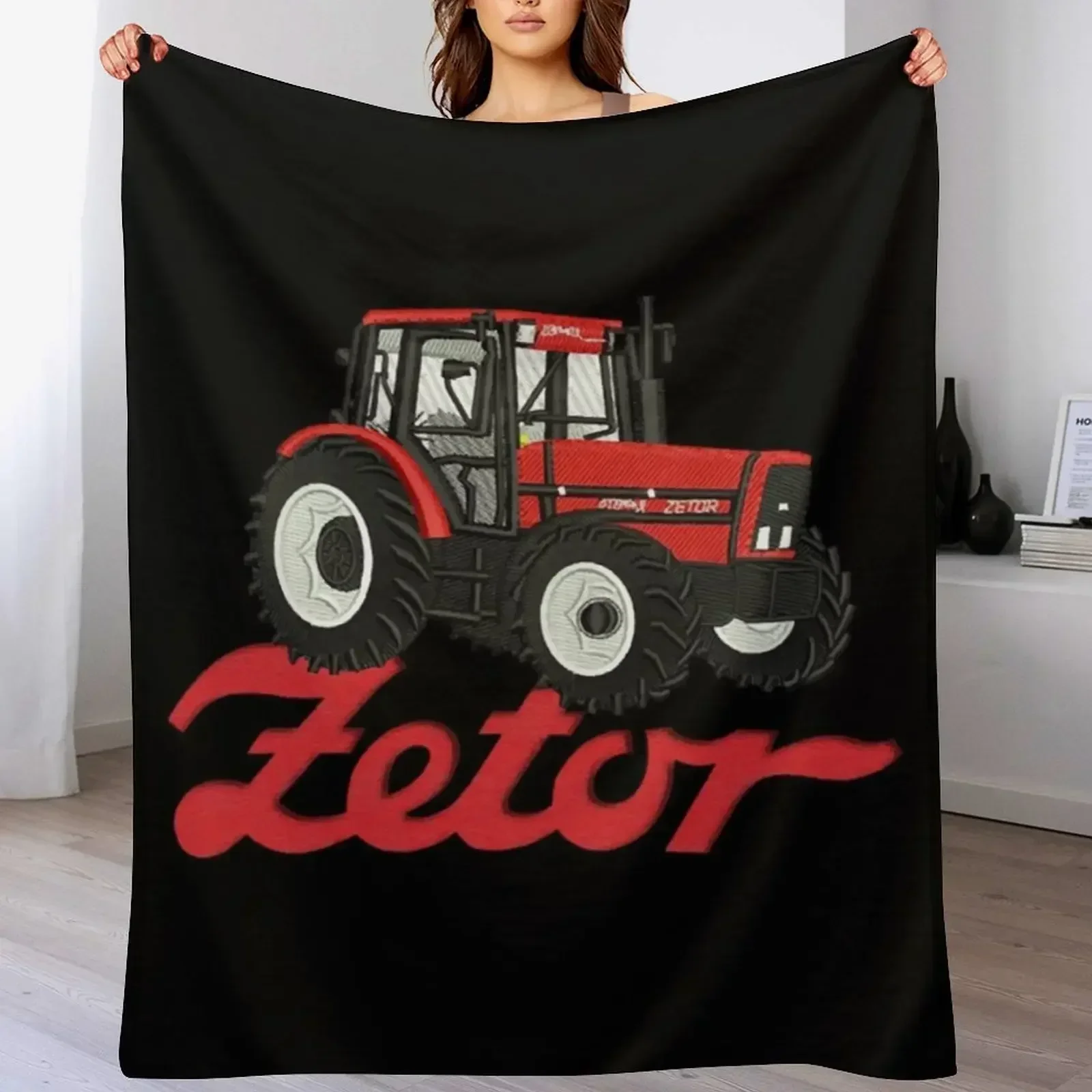 Фото Плед для трактора Zetor, декоративные рождественские украшения, для дивана и кровати, красивые фланелевые покрывала, модные пледы. №4