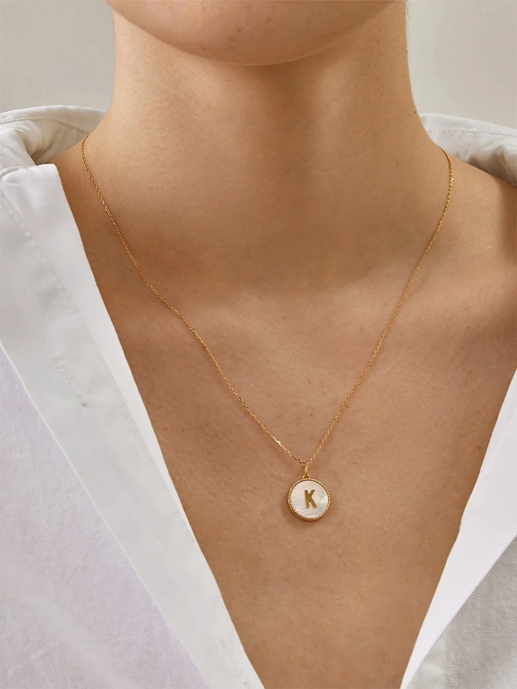 Ma Junyan Same Sle Глубоководное белое ожерелье с подвеской в виде рябчика и буквы