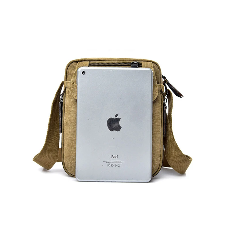 Sentiblos Small Canvas Crossbody Shoulder Bag for Men Cellphone Bags Card Holder Wallet Purse and Handbags