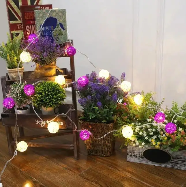 

LED color lamp string 20 head battery lamp with festival decorative color lamp