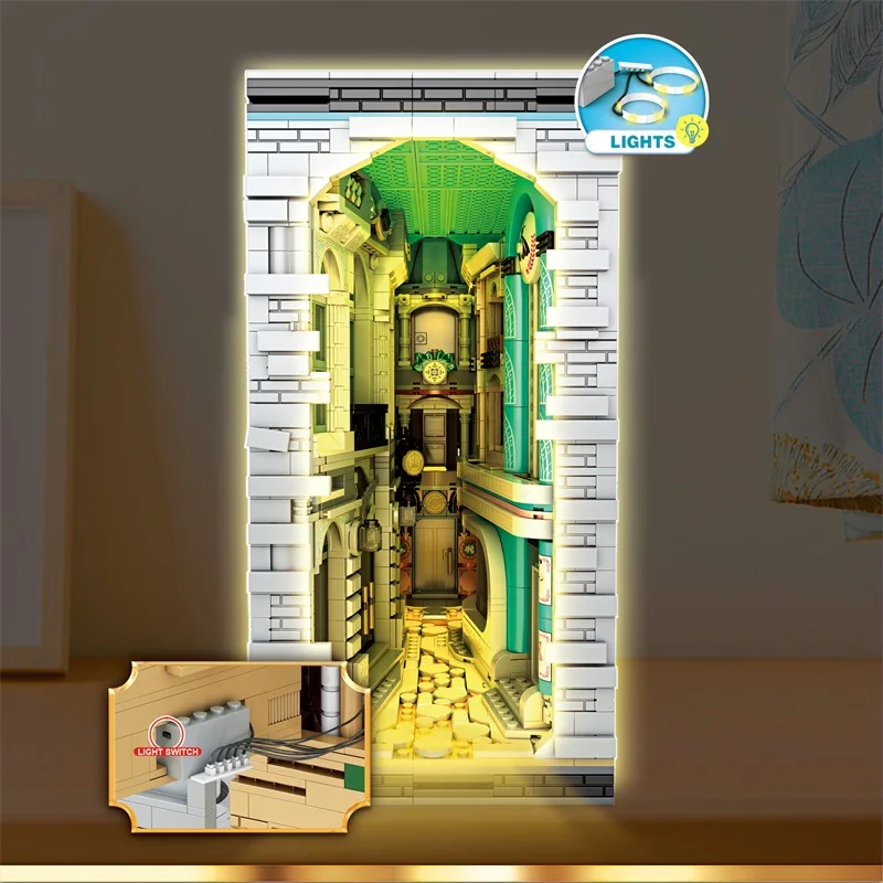 Наборы конструктора Diagon Alley Building Street View из блоков Гарри Поттер наборы MOC Волшебный