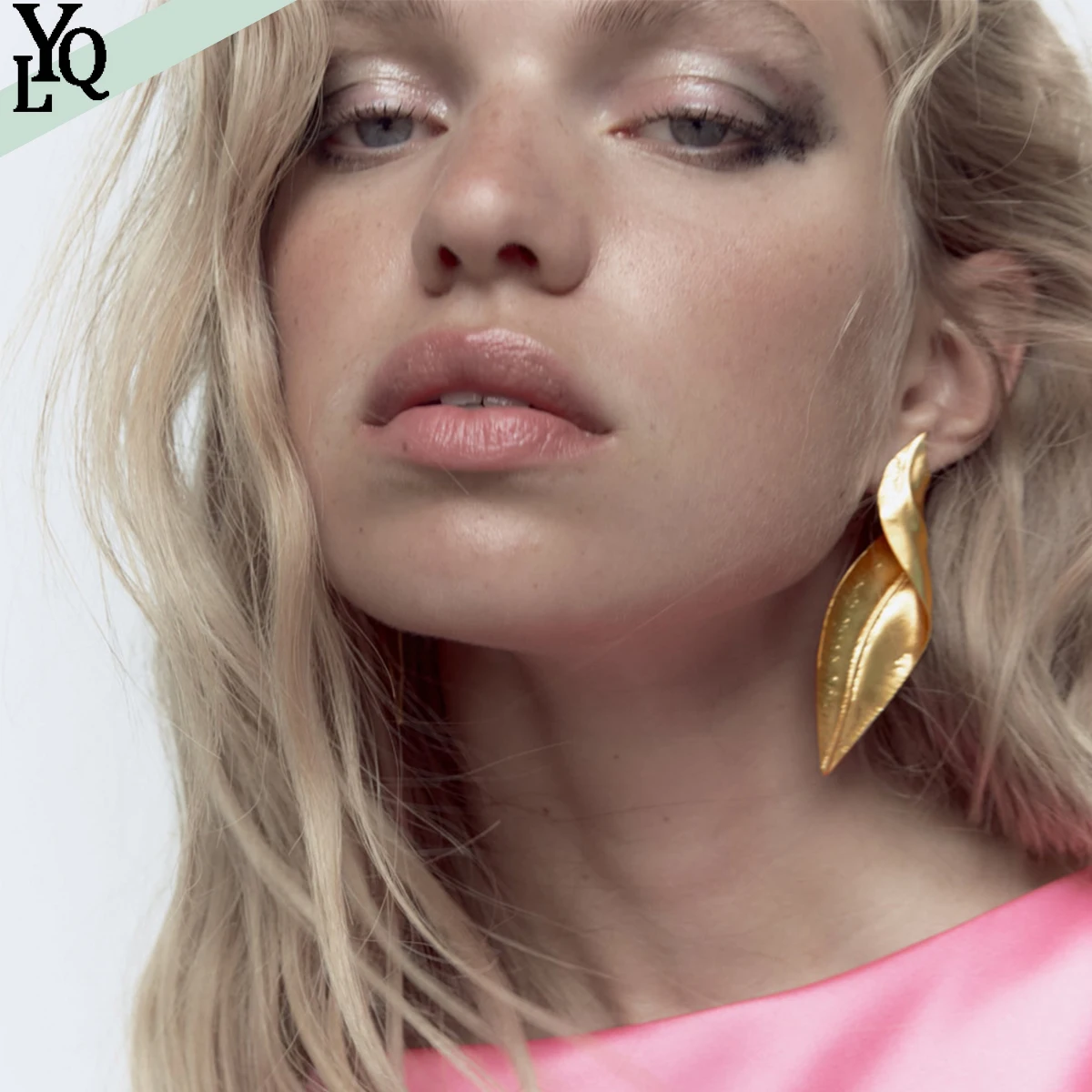 

Za Retro Braided Gold Color Leaf Earrings for Woman Party Casual Jewelry