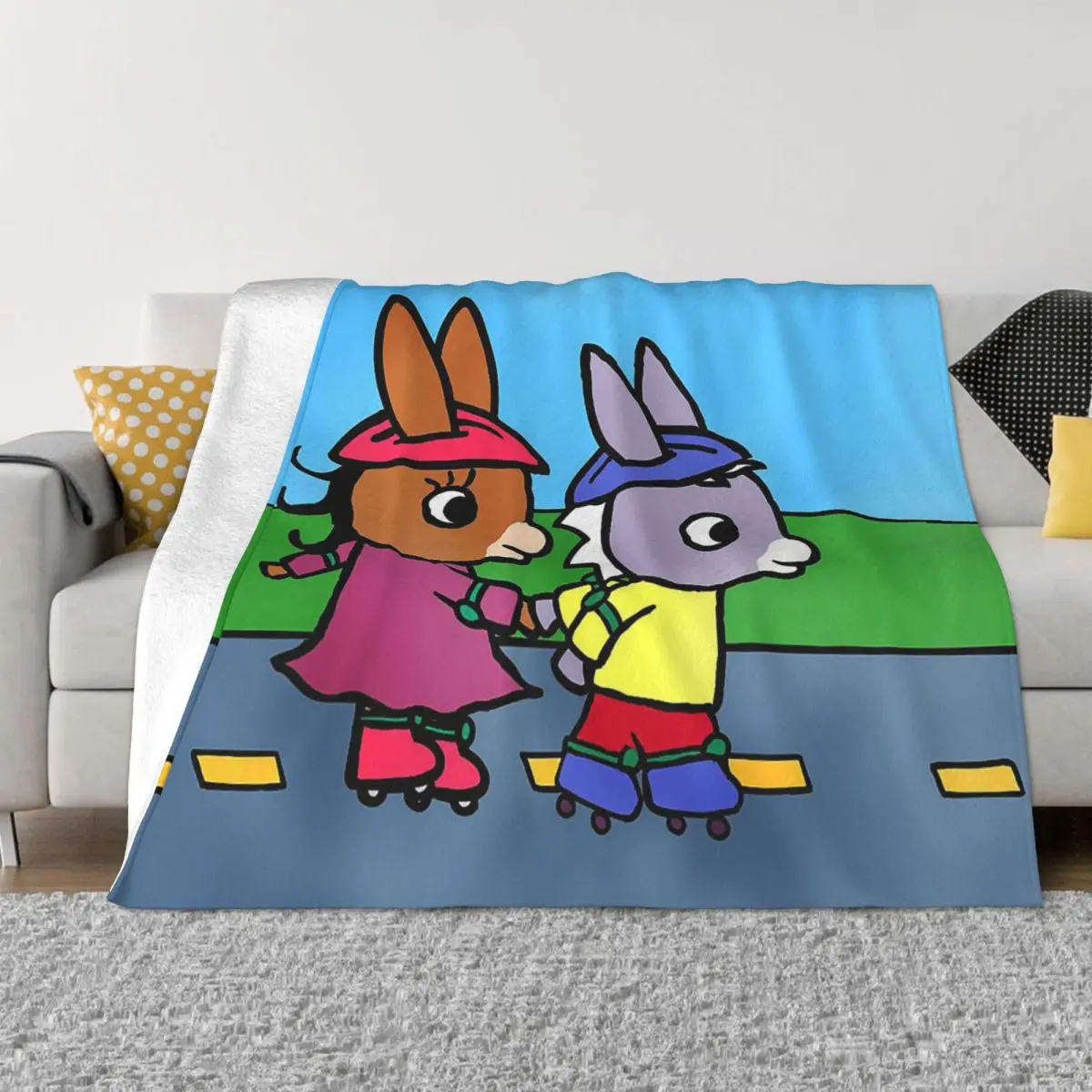 

Trotro Anime Blanket Flannel Autumn/Winter Child Gift Multifunction Super Soft Throw Blanket for Bedding Outdoor Quilt