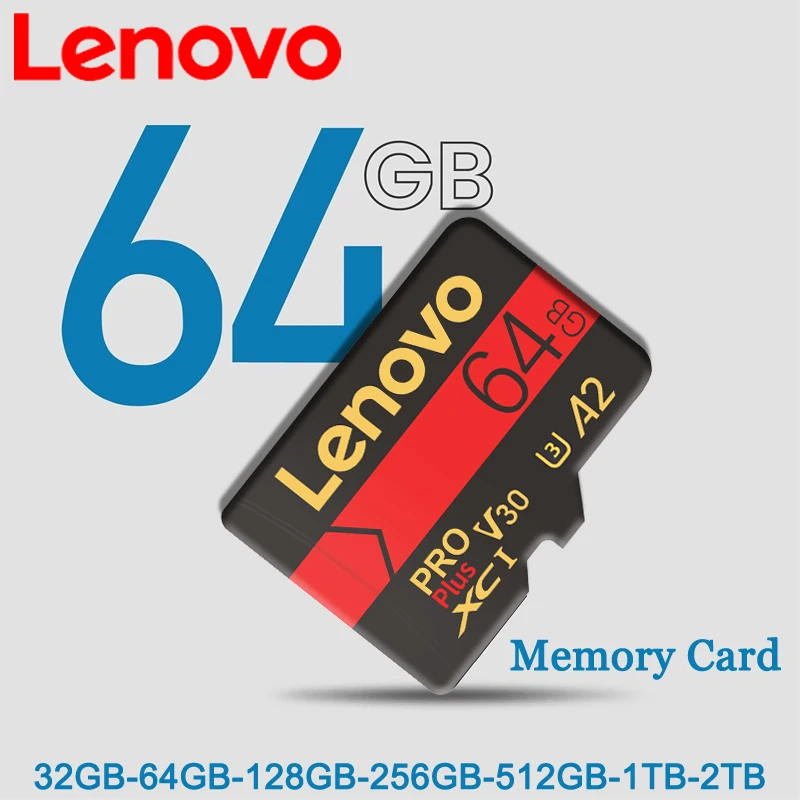 Карта памяти Lenovo 2 ТБ 128 ГБ Class 10 V60 TF-карта 1 Mini SD-карта 512 Высокоскоростная Micro TF 256