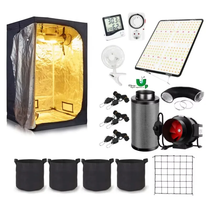 Полный комплект палатки для выращивания растений комнатная лампа система