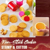 non stick cookie stamp cutter 6 styles set dropshipping cookies stamps molds plunger chocolate fondant cake embosser cutter