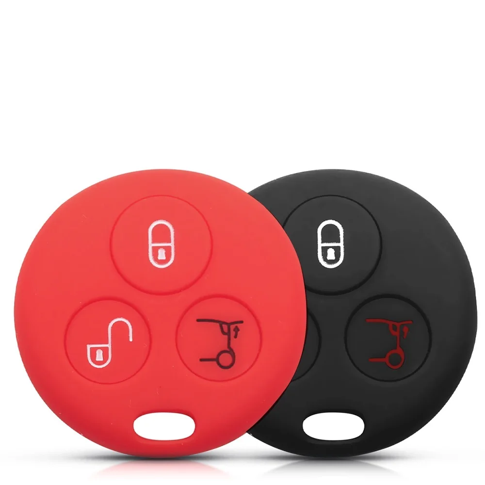 

Key Rings Premium Silicone Car Key Case Skin Jacket For Mercedes Benz SMART Fortwo 450 Forfour Roadster Body Protection