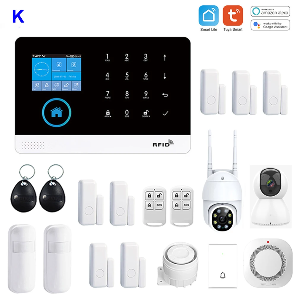 

TAIBOAN 4G WIFI Alarm Host System Tuya Smart Life APP Remote Control Wireless 433MHZ accessories Support For Customized
