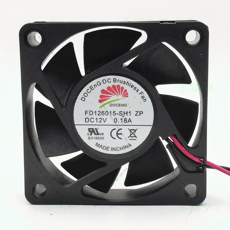Новый оригинальный FD126015-SH1 ZP 12 В 0,18 А 6 см 6015 2-проводной бесщеточный бесшумный вентилятор охлаждения постоянного тока