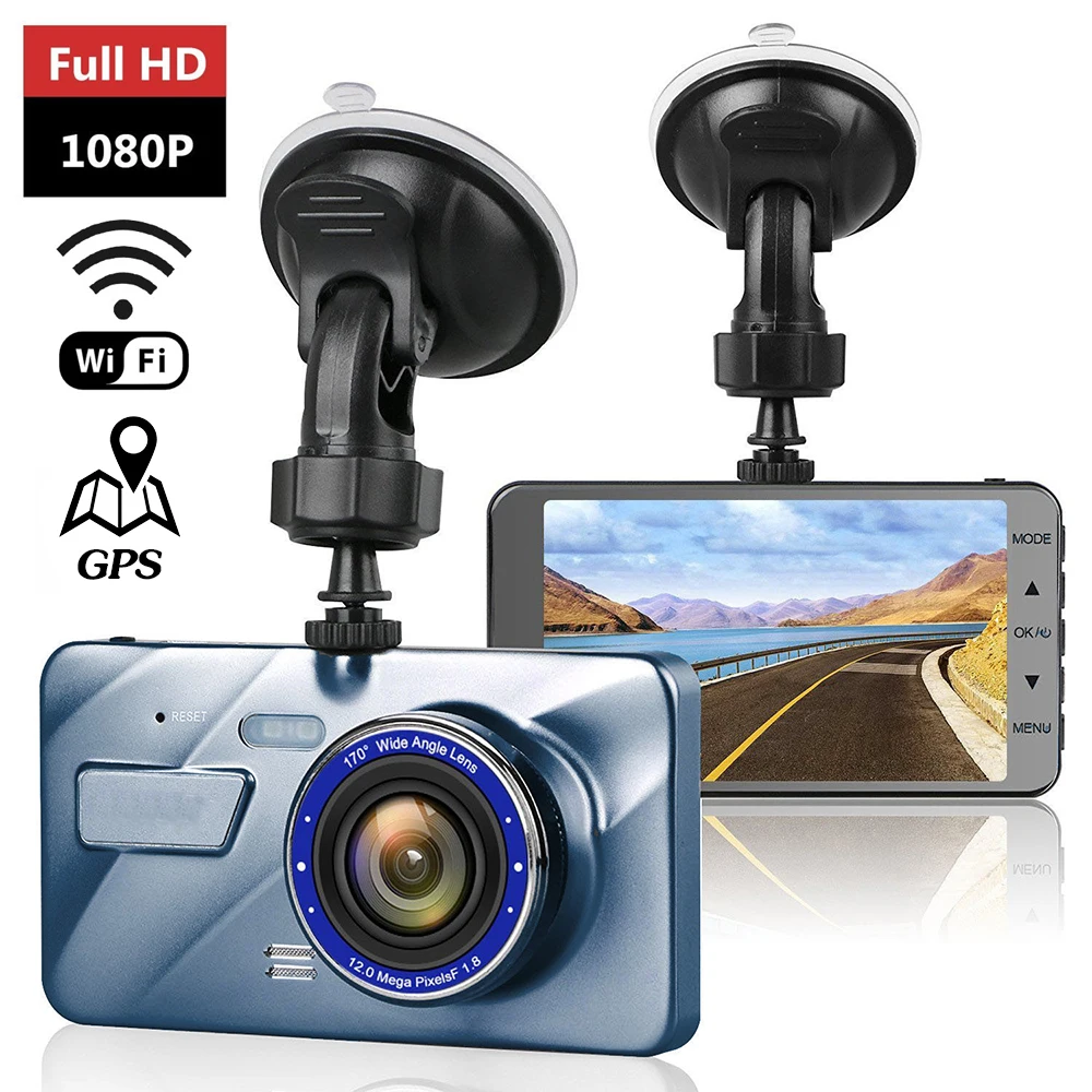 Car Driving Recorder WiFi 4.0 Full HD 1080P Dash Cam Rear View Camera Night Vision Black Box Car DVR Dashcam GPS Car Accessories