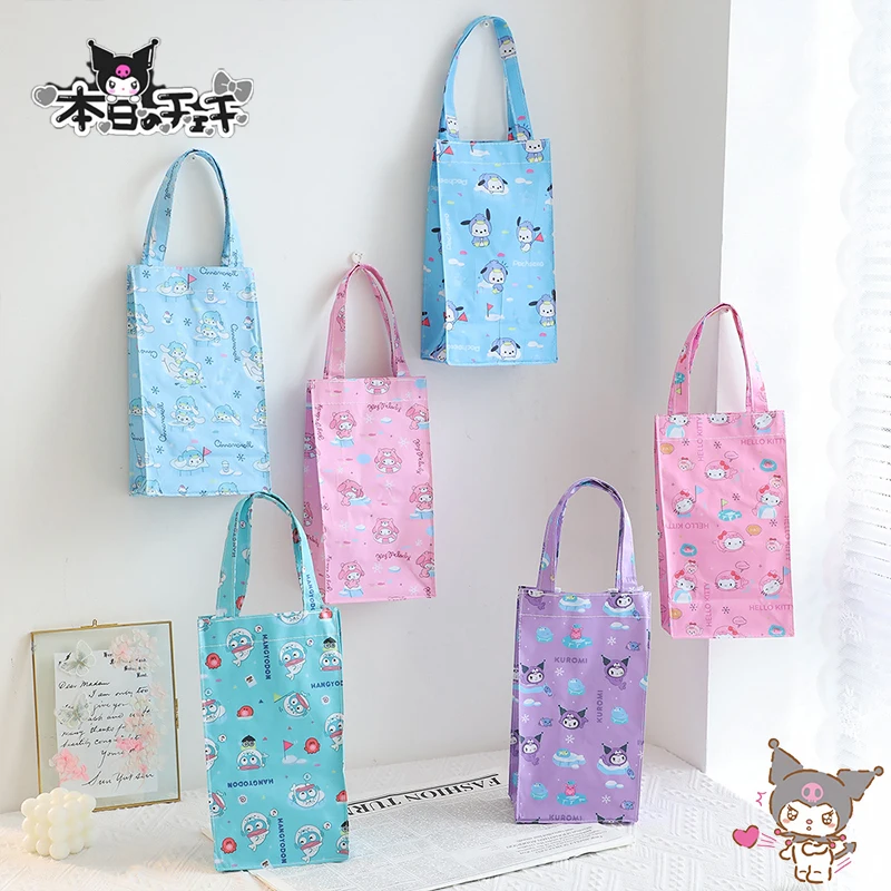 

Anime Sanrio Handbag Kuromi Cinnamoroll Kawaii Cute Umbrella Storage Drink Water Cup Insulated Storage Bag Baby Toys For Girls