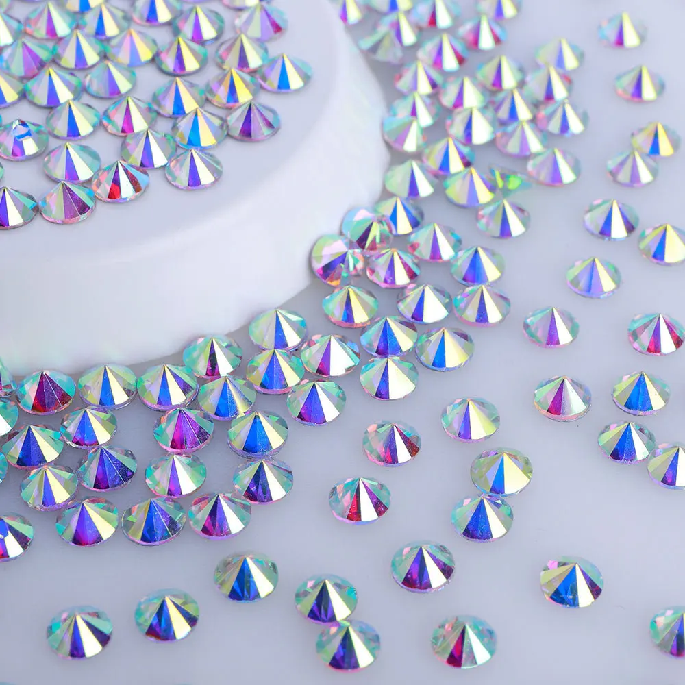 Фото HotFix Crystal Rhinestone AB с клеевым дном DMC Rhinestone Все размеры Шитье и ткань Одежда Обувь Украшение сумки №3