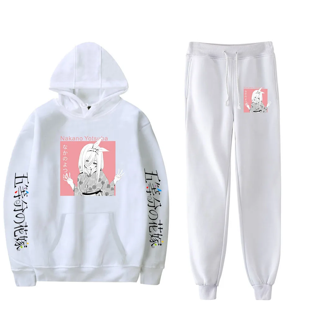 

Creative The Quintessential Quintuplets Print Sweatshirt Sweatpants Men/Women Hoodies+ Trousers 2 Piece Set Casual Suit Clothes