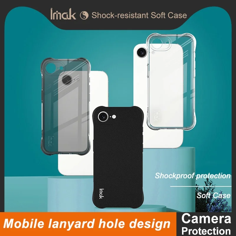 Фото Чехол Imak для iPhone 17e, 16e, Air 17, 16 Pro Max, 17, 16 Pro: ударопрочный, из мягкого ТПУ и силикона, с защитой от падений №4