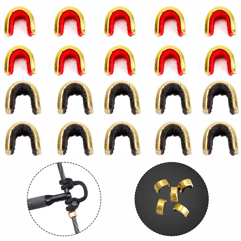 

5*copper Buckle 6.7mm*6mm Brass Nock Nocking Point Archery String Recurve Small Medium Clip Nock Sets Brass Nocking Point