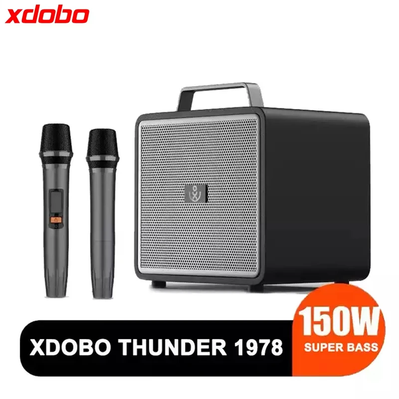 

150W Bluetooth speakers XDOBO Thunder 1978 Amplified Loud Speaker Wireless Microphones bass sound box with EQ and Echo Effect