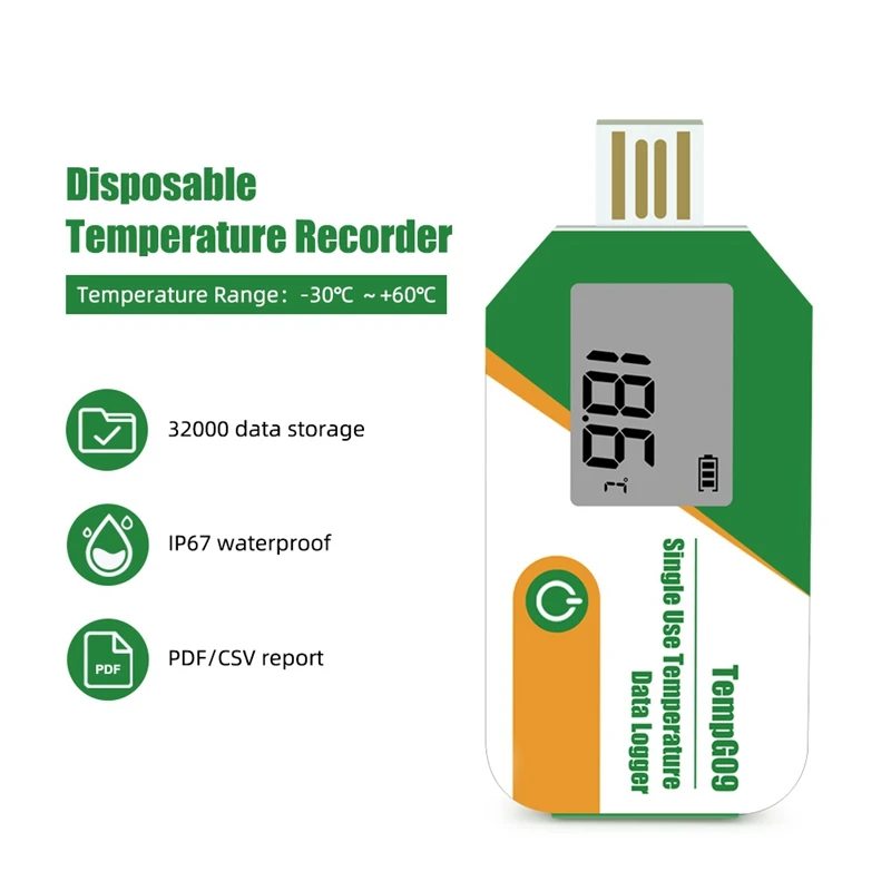 Цифровой портативный миниатюрный высокоточный регистратор данных одноразовый