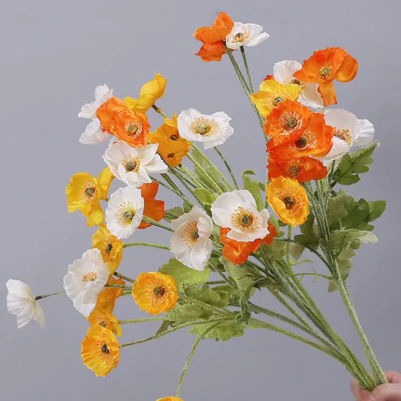 

3 Branches Artificial Flower Bouquet Party Wedding Decoration Bridal Bouquet Fake Flowers for Garden Table Home Decor Gift