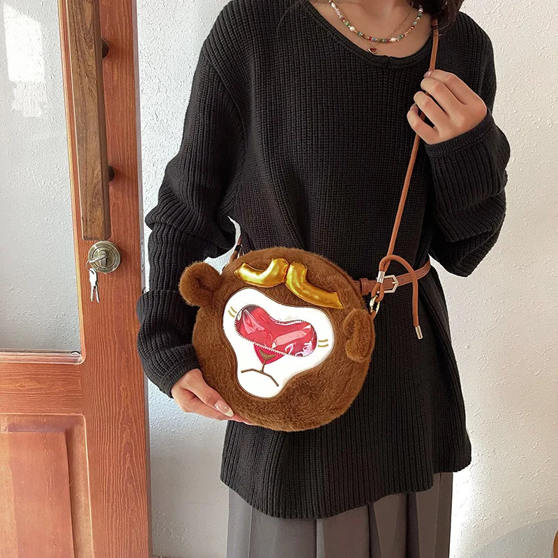 Wukong плюшевая прозрачная сумка через плечо Mythical Monkey King Journey To The West Game Qitian Big Saint Doll Bag