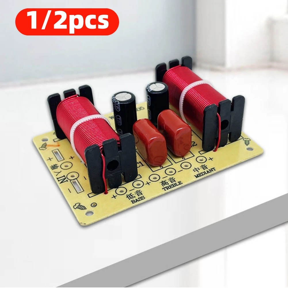 

3 Way Audio Crossover Circuit Speaker Treble Midrange Bass Filter Refit Modules Hollow Core Inductor with High Heat Dissipation