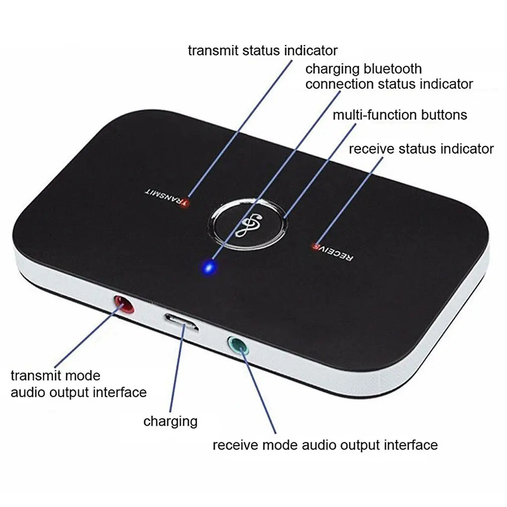 Bluetooth 5 0 аудио передатчик приемник 3 мм RCA AUX разъем стерео музыка беспроводной
