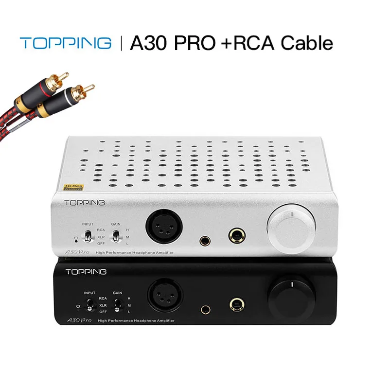 

TOPPING A30Pro NFCA 4PIN XLR+4.4mm+6.35mm output Headphone Amplifier SE+BAL pass through RCA Balance input Class A Headphone Amp