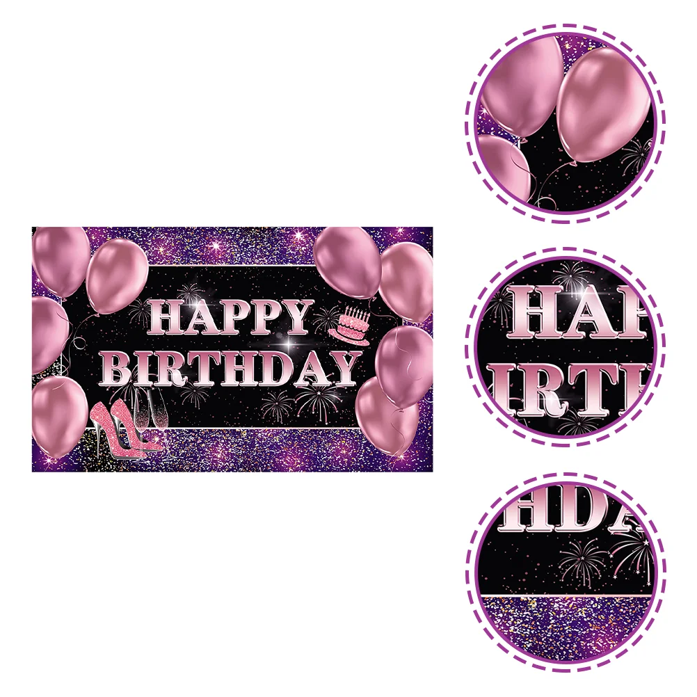 

Birthday Backdrop Decorations Party Banner Happy Background Photo Tapestry Booth Wall Theme Props Bachelorette Personalized