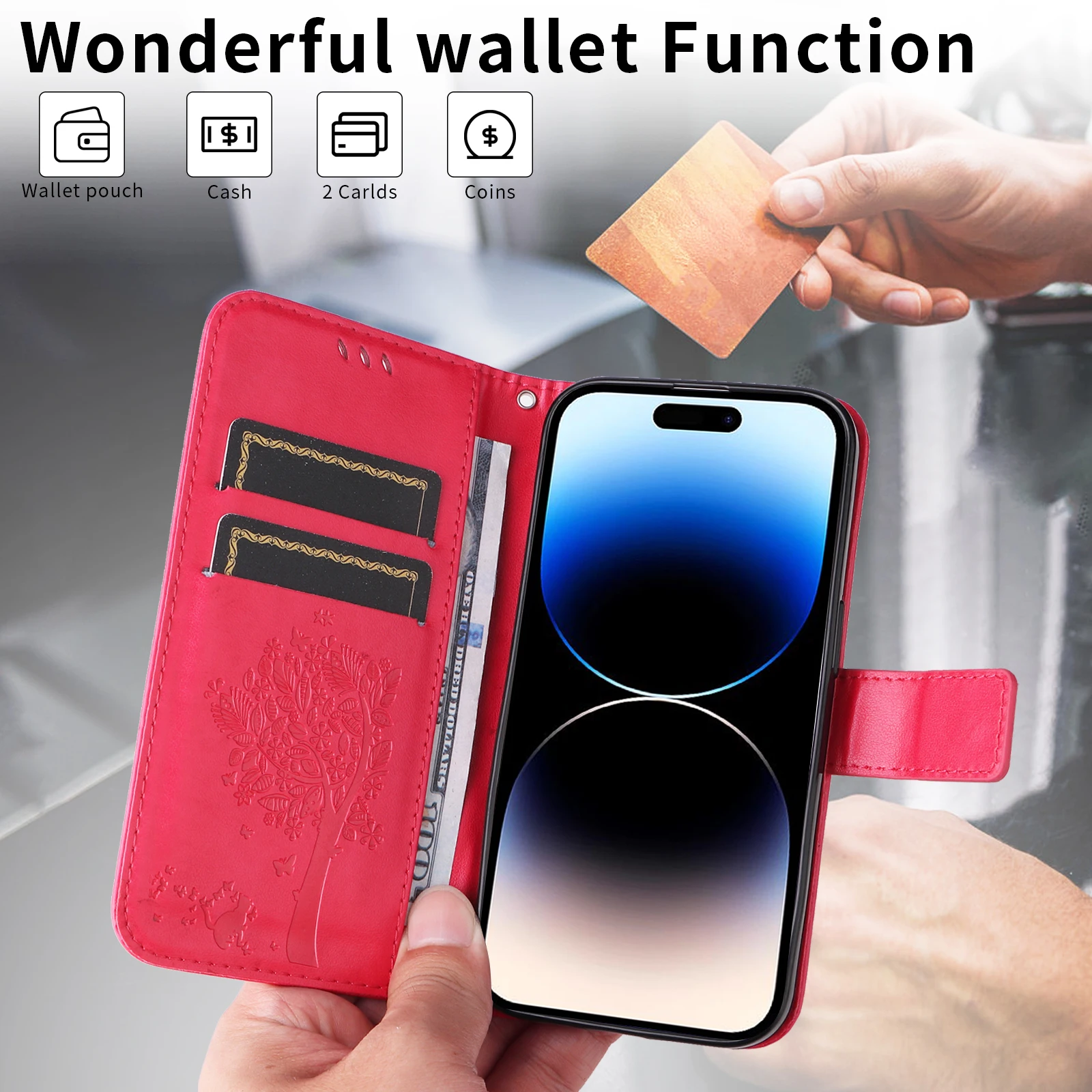 Фото Кожаный чехол-бумажник на магните для Huawei Honor X9C Smart 5G, X30, X9B, X9A, X9, X8C, X8B, X8A, X8 4G, X7C, X7B, X7A, X7, X6B, X6A, X6 (20 моделей) №5