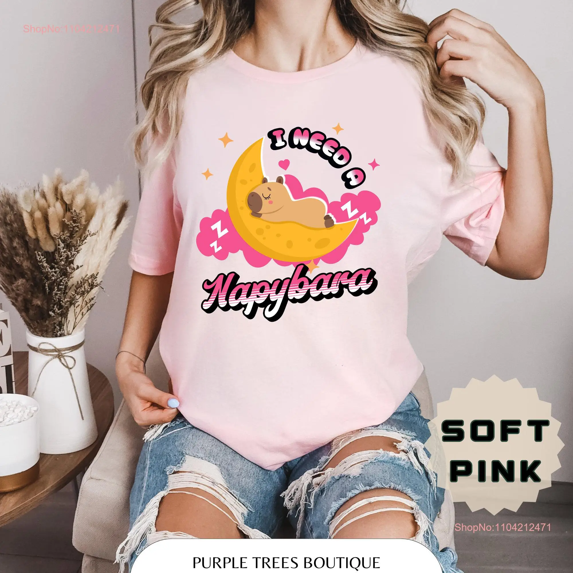 I Need A Napybara T Shirt Cute Sleeping Capybara Adorable Animal Lover Pet CMF 04 long or short sleeves
