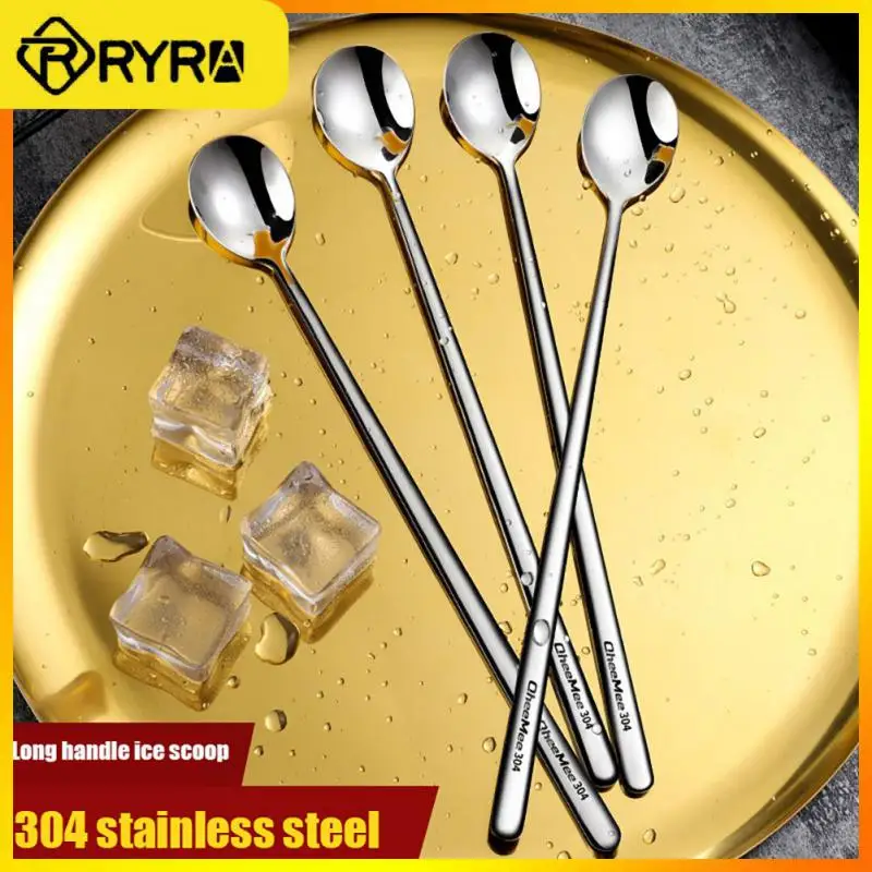

Stainless Steel Multifunctional Mixing Spoon Portable Stirring Spoon Long Handled Coffee Spoon Kitchen Tool 304 Stainless Steel