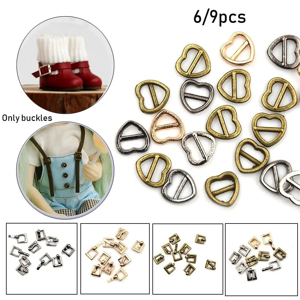 

Новинка 6/9 шт. 7*8 мм Мини ультрамаленькая Тройная магнитная пряжка для ремня Пряжка для кукольного сумки Diy Пряжка для BDoll обувь аксессуары дл...