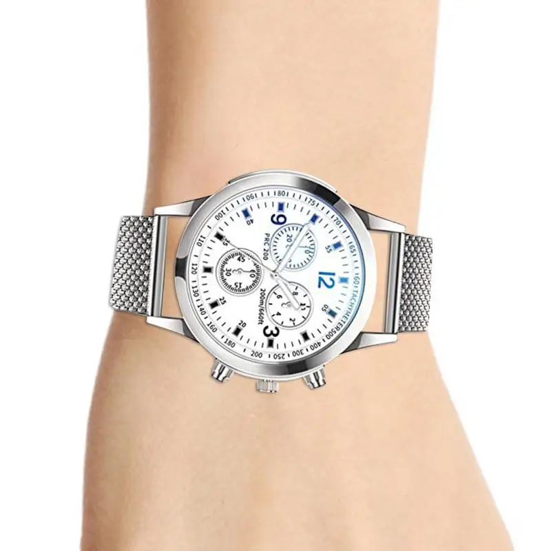 

Watch For Men Stainless Steel Waterproof Fashion Wrist Watch Men Business Casual Simple Business Stainless Steel Mesh Belt Watch