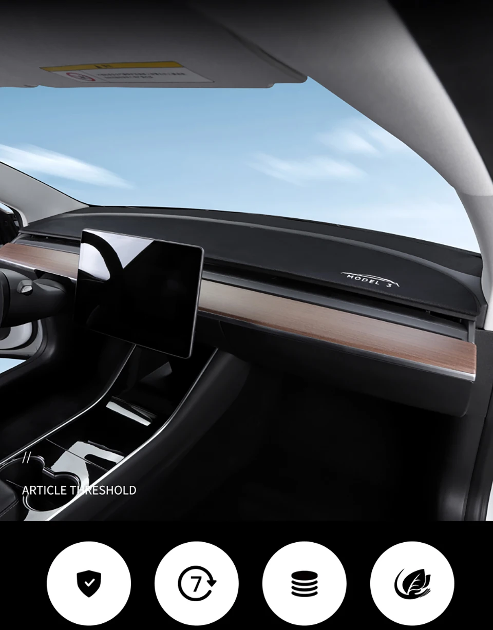 

Suitable For Tesla Model 3 2019 2020 2021 Central Control Panel Light-Proof Pad Sunshade Car Interior Decoration Accessories