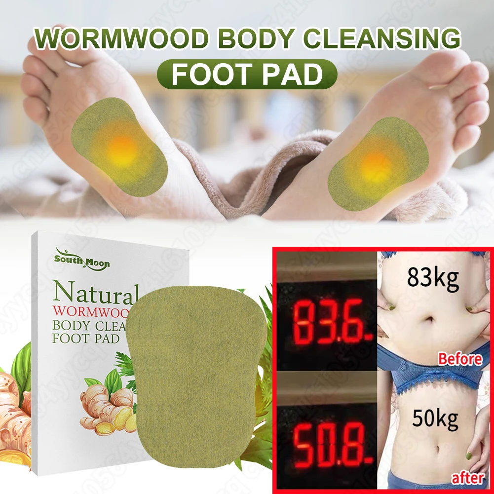 

16-160Pcs Detox Foot Patches Natural Wormwood Body Cleansing Foot Pads Self Heating Patch Winter Keep Joint Warm for Foot Care