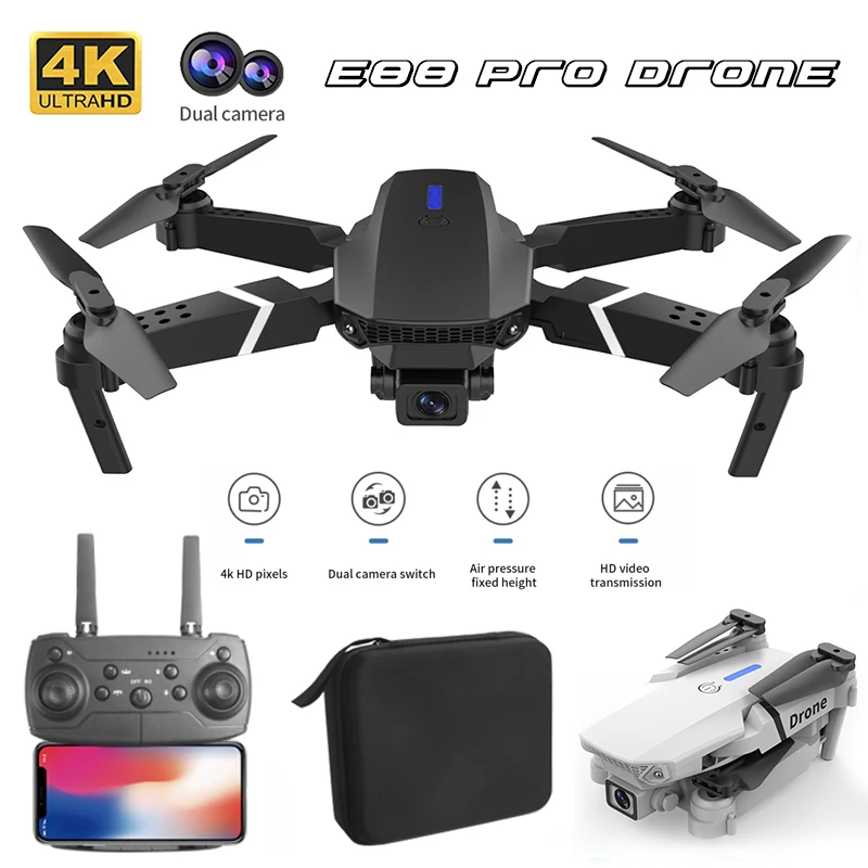 

New E88 PRO Drone Professional 4K HD Camera WIFI Folding Height Fixed Remote Control Quadcopter Remote Control Toys