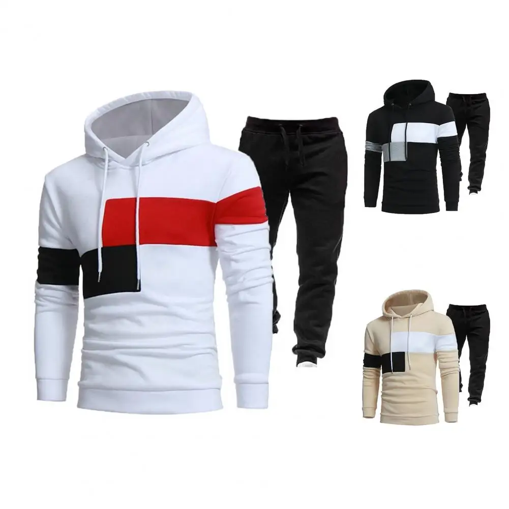 

2Pcs Suit Spring Autumn Men's Sweatshirt Set Splash Ink Hoodies+Tracksuit Pants Casual Fitness Male Sportswear M-3XL Wholesale