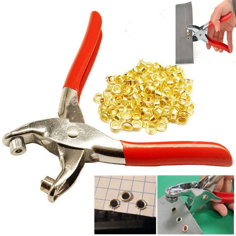 Shoe Hole Punching Pliers Rivet Pliers Fixed Cloth Belt Canvas Household Pliers Clip Rivet Buckle Hand Tool +4MM Button