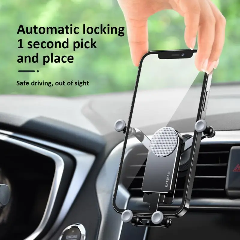 

Gravity Car Phone Holder 360° Rotatable Aluminium Alloy Foldable Phone Holder For 4.7-6.9 Inch Phone For Samsung Xaiomi Huawei