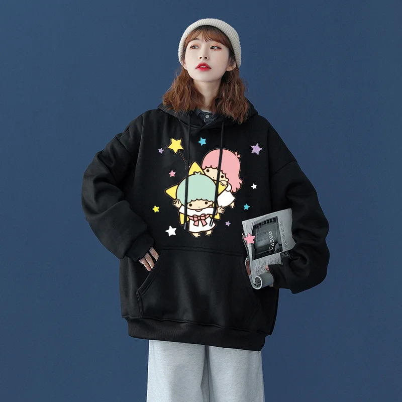 Толстовка Sanrio с маленькими звездами для мужчин и женщин повседневная Уличная
