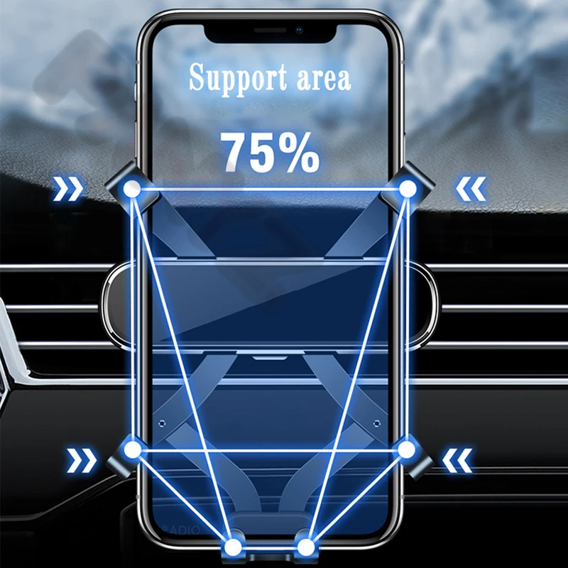 Автомобильный держатель для телефона Porsche Macan 2014-2022 гравитационный навигационный