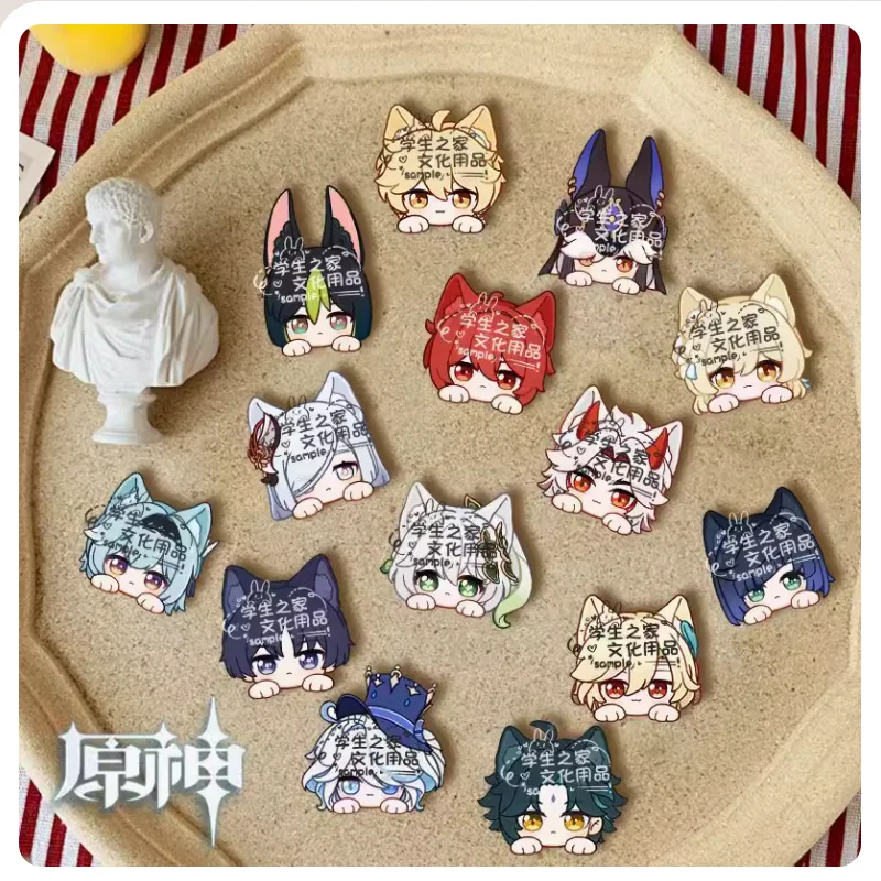 Коллекция 2024 года брошь в стиле аниме Genshin Impact Q великолепный подарок виде пяти